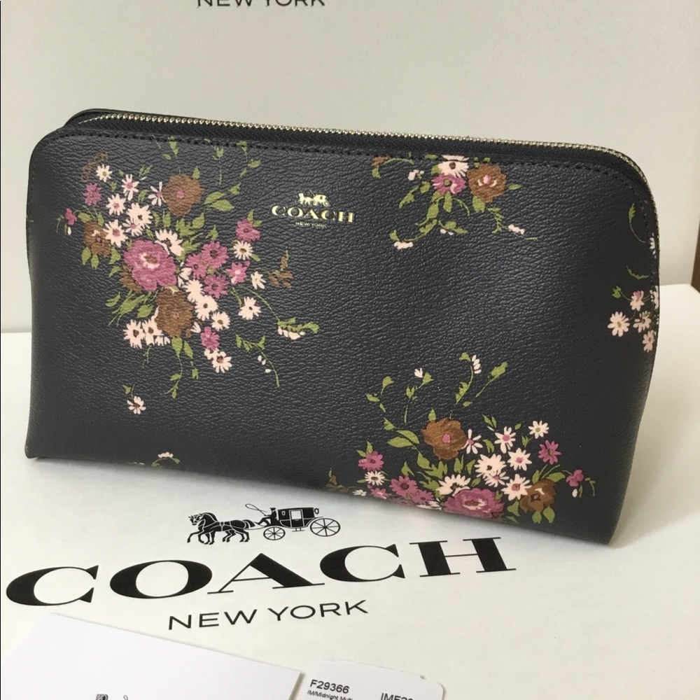 🌸 Coach Cosmetic Case 22 Floral Print NWT. - Picture 5 of 8